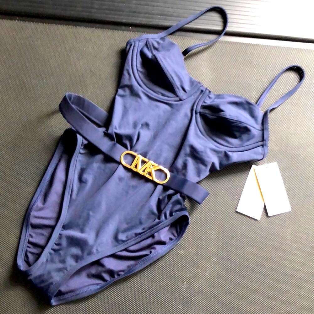 MK (4) 412 New Navy one piece swimsuit